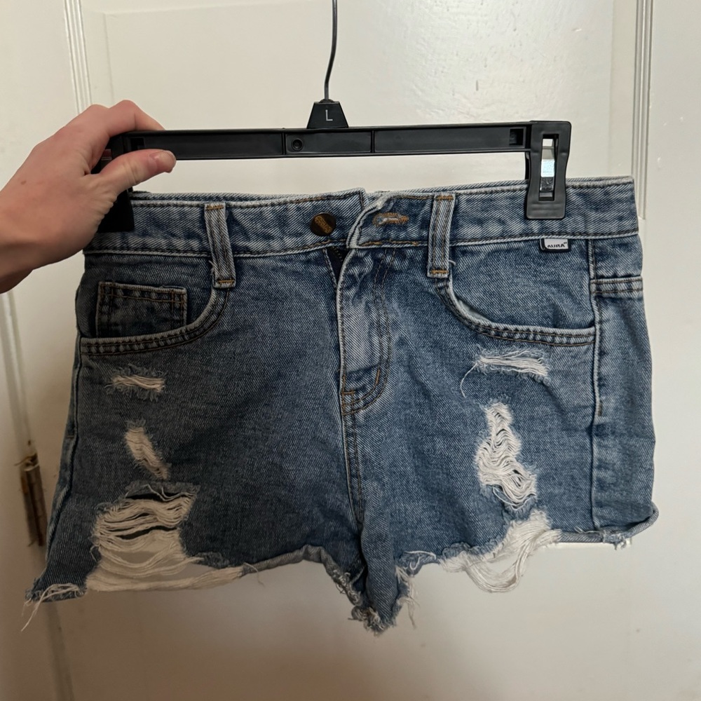 Distressed Jean Shorts